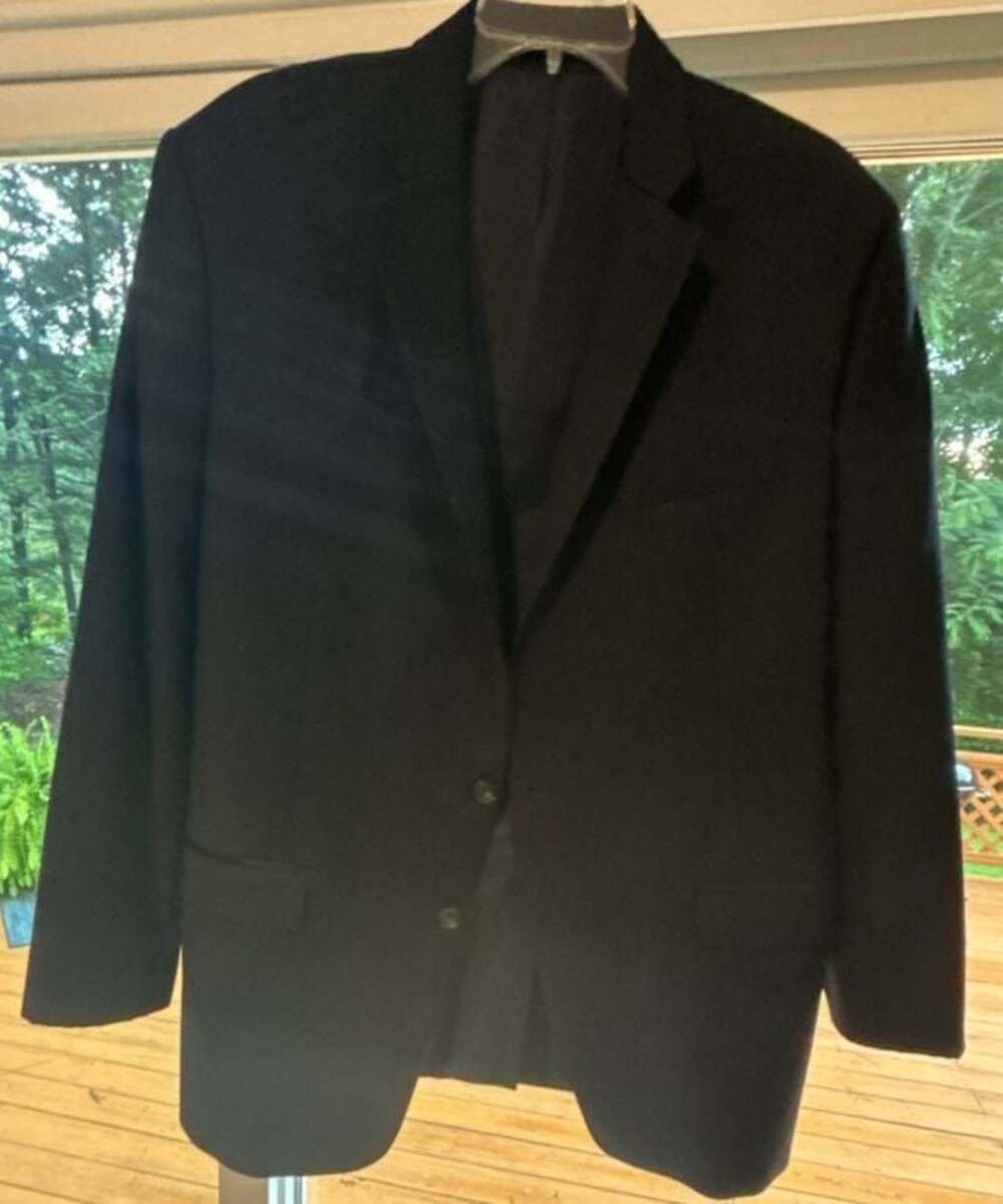 Lauren Ralph Lauren Men's Black Two-Button Suit Jacket